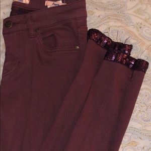 Maroon skinny’s